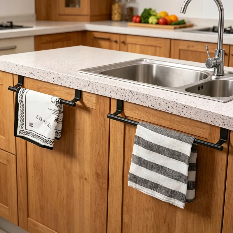 Over-the-Door Towel Rack in Stainless Steel, Storage Organizer Bar for Bathroom and Kitchen Cabinets
Over-the-Door Towel Rack in Stainless Steel, Storage Organizer Bar for Bathroom and Kitchen Cabinets