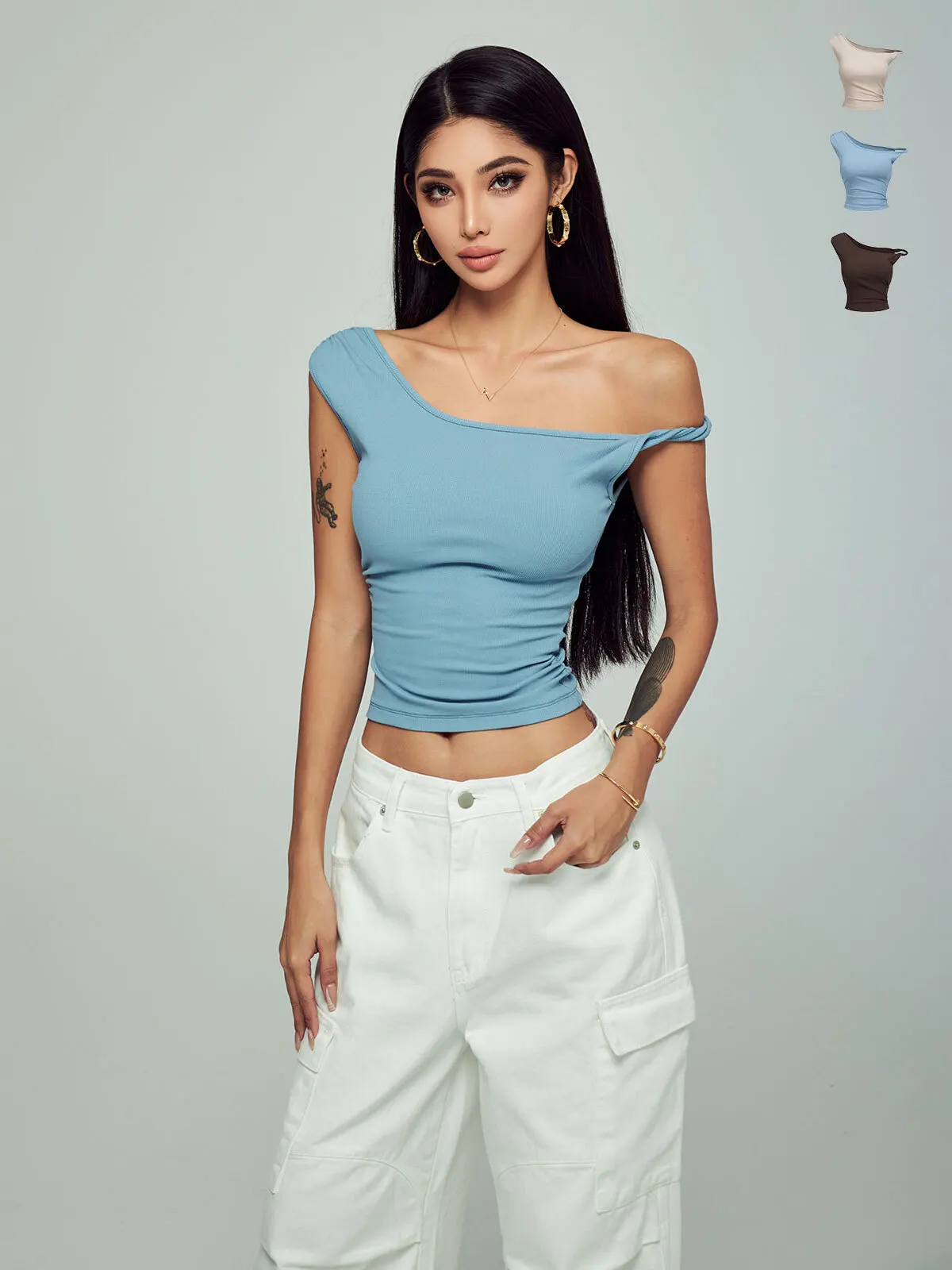 European American 2024 Style Summer Sexy Slant Collar Solid Small Vest Women Slim Sleeveless Irregular Leisure Short Top X8EZ
European American 2024 Style Summer Sexy Slant Collar Solid Small Vest Women Slim Sleeveless Irregular Leisure Short Top X8EZ
