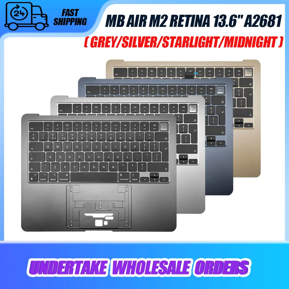 Original A2681 Topcase Palmrest Keyboard and Backlight US UK French German Layout for Macbook Air 13" Retina M2 2022 Year
Original A2681 Topcase Palmrest Keyboard and Backlight US UK French German Layout for Macbook Air 13" Retina M2 2022 Year