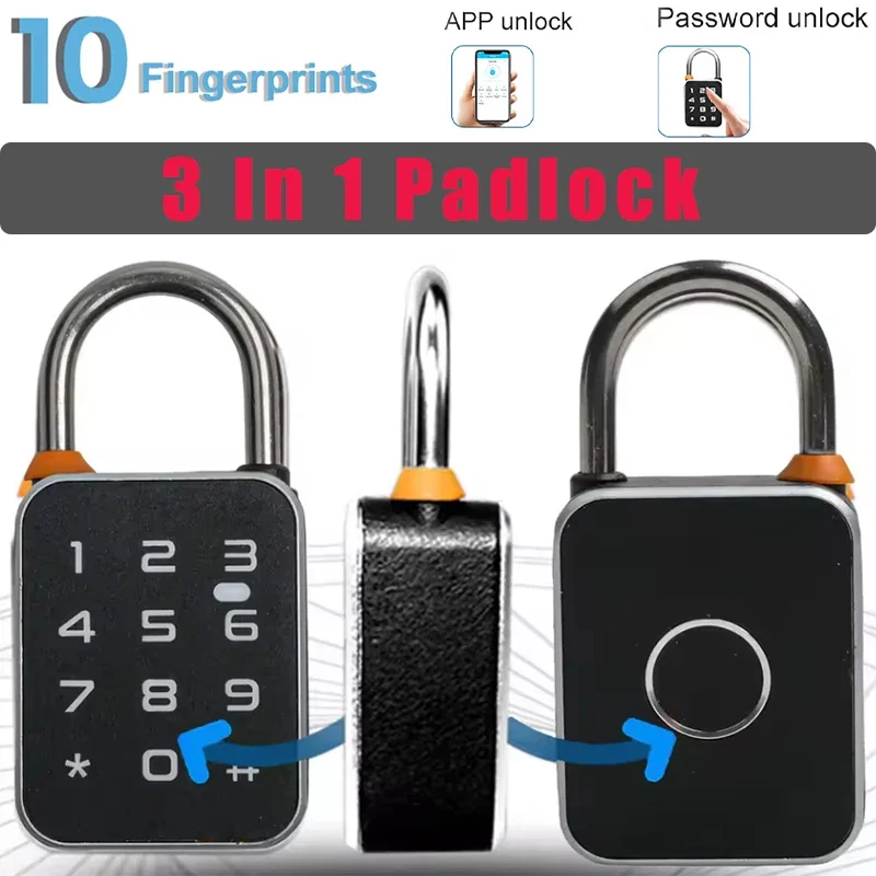 Smart Padlock Tuya APP+Fingerprint+Password 3 In 1 Electric Biometric Lock IP65 Keyless Mini Smart Locks Anti-theft Padlocks
Smart Padlock Tuya APP+Fingerprint+Password 3 In 1 Electric Biometric Lock IP65 Keyless Mini Smart Locks Anti-theft Padlocks
