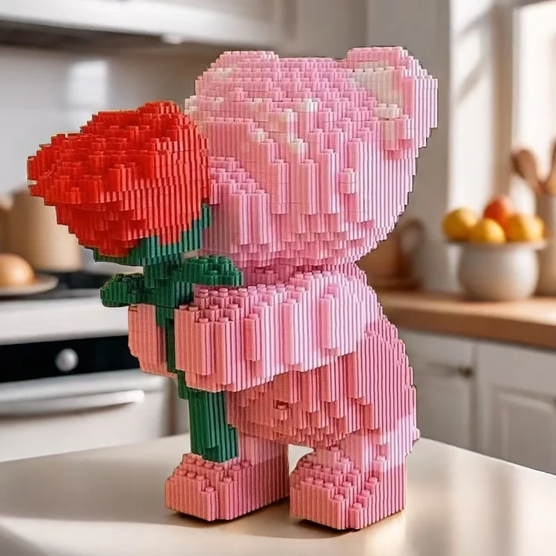 3856-Piece Building Block Set Rose Bear, Romantic Bear Holding Roses, Suitable for Gifting, Great Choice for Couples and Parents
3856-Piece Building Block Set Rose Bear, Romantic Bear Holding Roses, Suitable for Gifting, Great Choice for Couples and Parents