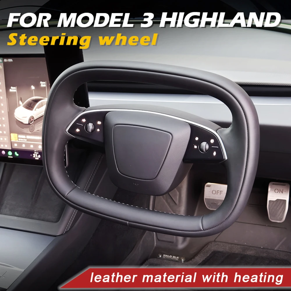 YIKUN Steering Wheel for Tesal Model 3 Highland 2024 Yoke Handle Personalized Cybertruck style Customized with Heating Leather
YIKUN Steering Wheel for Tesal Model 3 Highland 2024 Yoke Handle Personalized Cybertruck style Customized with Heating Leather