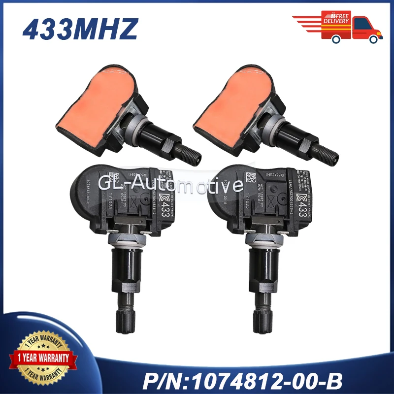 4PCS 433MHZ 1074812-00-B Tire Pressure Sensor TPMS Sensor For Tesla Model S X 3 2018 2019 2020
4PCS 433MHZ 1074812-00-B Tire Pressure Sensor TPMS Sensor For Tesla Model S X 3 2018 2019 2020