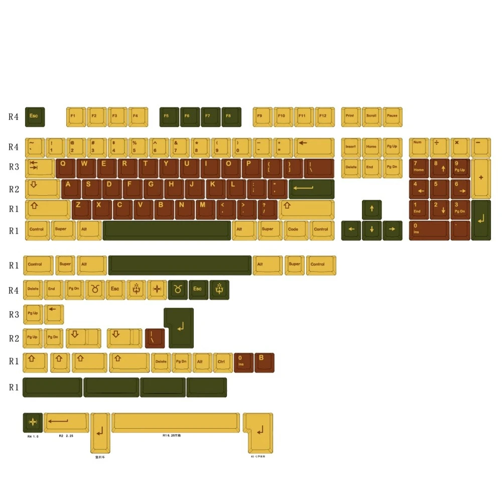 1 Set Taurus Van Gogh Yellow Keycaps PBT Dye Subbed Key Caps Cherry Profile lightproof Keycap For MX Switch Keyboard Wooting
1 Set Taurus Van Gogh Yellow Keycaps PBT Dye Subbed Key Caps Cherry Profile lightproof Keycap For MX Switch Keyboard Wooting
