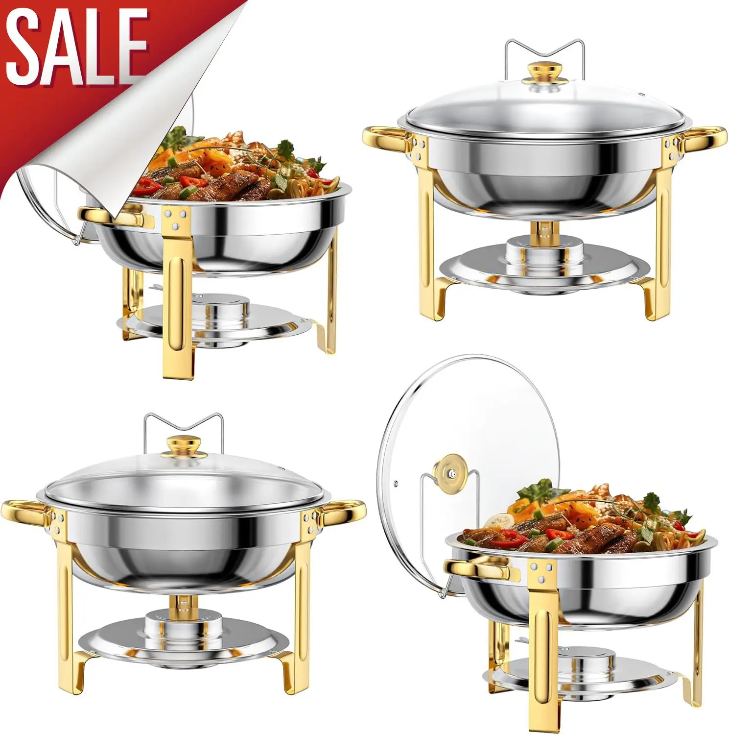 Набор жаровни для шведского стола: 100% предварительно установленные шезлонги для общественного питания — круглый набор жаровни для шведского стола с крышками.
Набор жаровни для шведского стола: 100% предварительно установленные шезлонги для общественного питания — круглый набор жаровни для шведского стола с крышками.