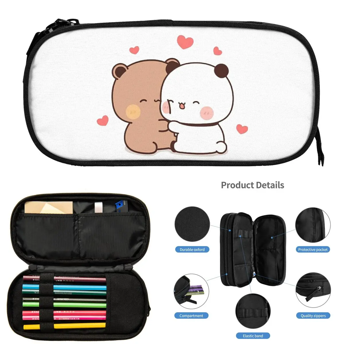 Bear And Panda Bubu Dudu Balloon Pencil Cases for Students Gifts Pen Box Pencil Bag Large Capacity Pencil Pouch Pen Holder
Bear And Panda Bubu Dudu Balloon Pencil Cases for Students Gifts Pen Box Pencil Bag Large Capacity Pencil Pouch Pen Holder