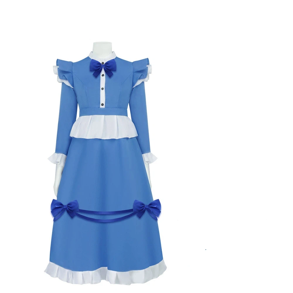 Women's Red Hair Doll Blue Lolita Maid Dress with Bows Vintage Victorian Style Cosplay Costume for Halloween Party Playtime
Women's Red Hair Doll Blue Lolita Maid Dress with Bows Vintage Victorian Style Cosplay Costume for Halloween Party Playtime
