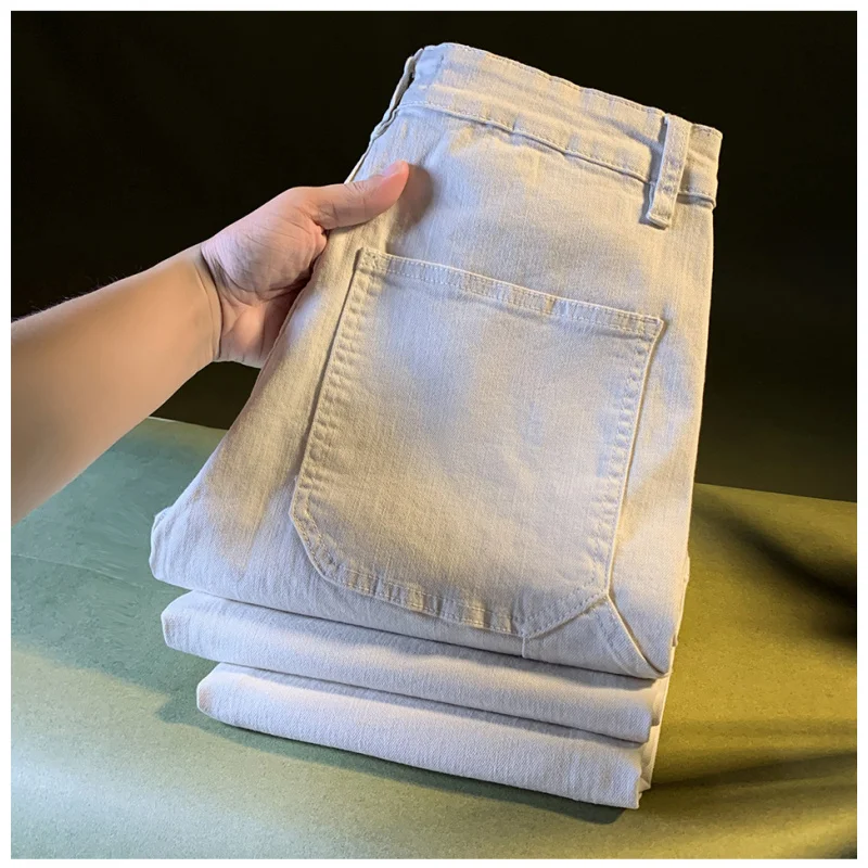 2025 autumn denim men's washed trend Korean version cool casual loose straight leg white men's pants
2025 autumn denim men's washed trend Korean version cool casual loose straight leg white men's pants