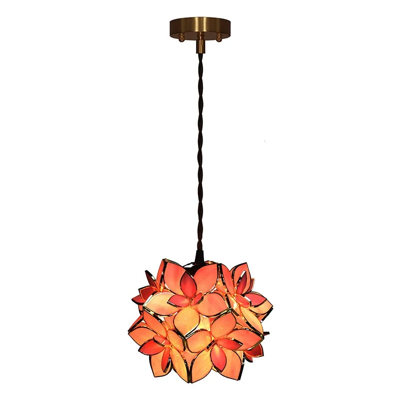Warm bedroom light balcony decorative bay window handmade glass chandelier
Warm bedroom light balcony decorative bay window handmade glass chandelier
