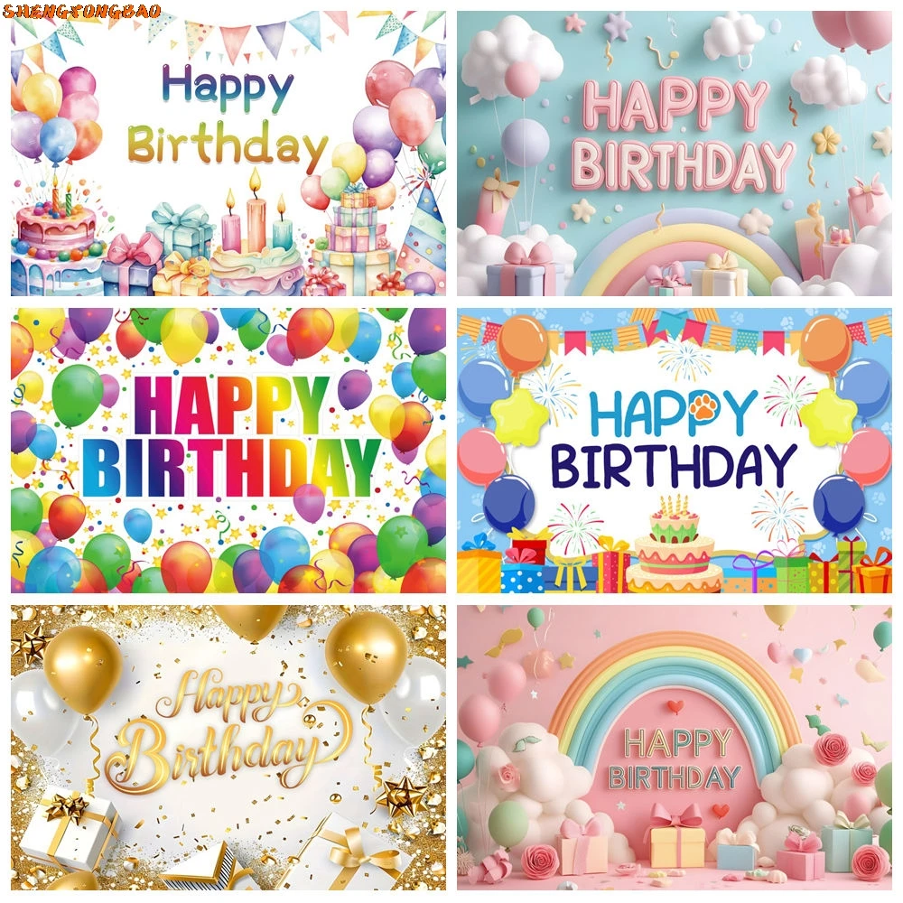 Cartoon Happy Birthday Photography Backdrop Colorful Balloons Celebrate Newborn 1st Birthday Party Decor Background Photo Studio
Cartoon Happy Birthday Photography Backdrop Colorful Balloons Celebrate Newborn 1st Birthday Party Decor Background Photo Studio