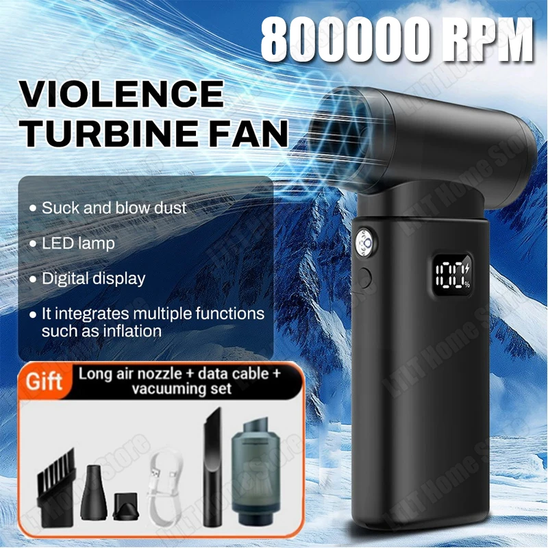 Air Blower Snow Removal Fan 800000 RPM Handheld Electric Turbo Jet Fan 55m/s Wind Speed Brushless Motor Violent Fan
Air Blower Snow Removal Fan 800000 RPM Handheld Electric Turbo Jet Fan 55m/s Wind Speed Brushless Motor Violent Fan