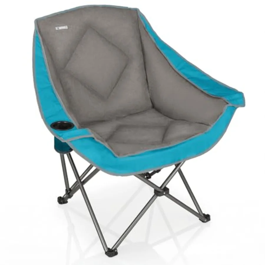 Folding Camping Chair for Outdoor Use Heavy-Duty Steel Frame with Padded Seat and Backrest Lake Blue Color Includes Cup Holder
Folding Camping Chair for Outdoor Use Heavy-Duty Steel Frame with Padded Seat and Backrest Lake Blue Color Includes Cup Holder