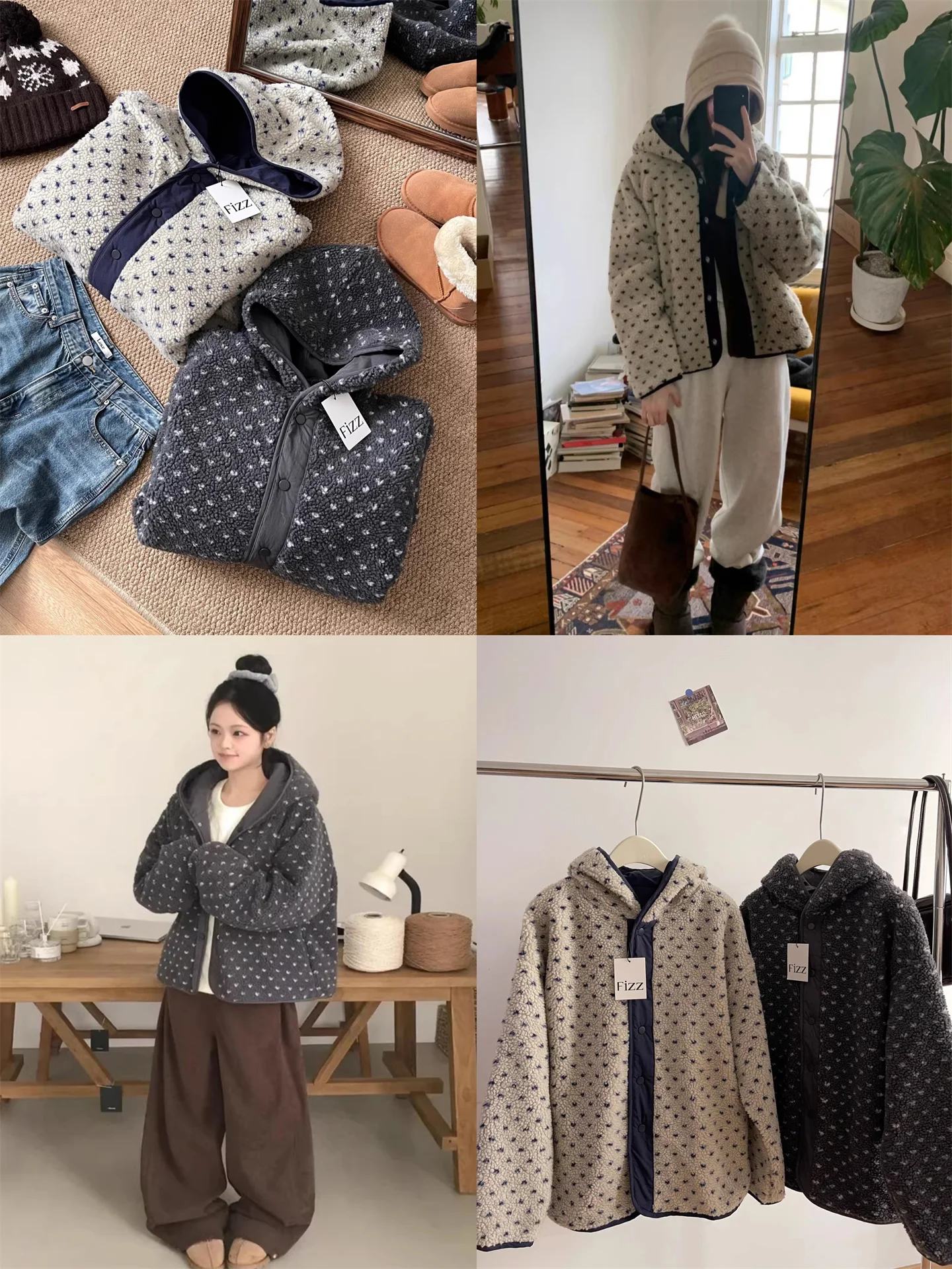 Retro Color Block Polka Dot Heart Hat Lamb Velvet Jacket Korean Style Casual Long Sleeve Women's Short Coat Winter Outerwear
Retro Color Block Polka Dot Heart Hat Lamb Velvet Jacket Korean Style Casual Long Sleeve Women's Short Coat Winter Outerwear