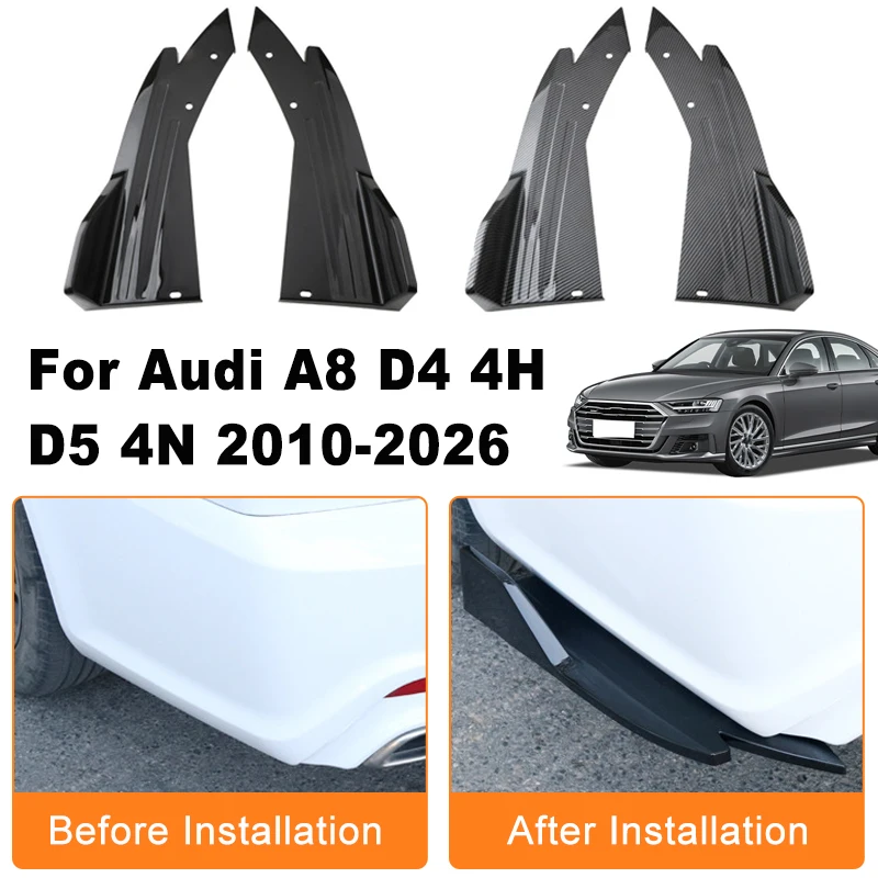 Car Rear Bumper Spoiler Lip Diffuser Side Skirt Splitter Wrap Angle Anti-Crash Protection Trim For Audi A8 D4 4H D5 4N 2010-2026
Car Rear Bumper Spoiler Lip Diffuser Side Skirt Splitter Wrap Angle Anti-Crash Protection Trim For Audi A8 D4 4H D5 4N 2010-2026