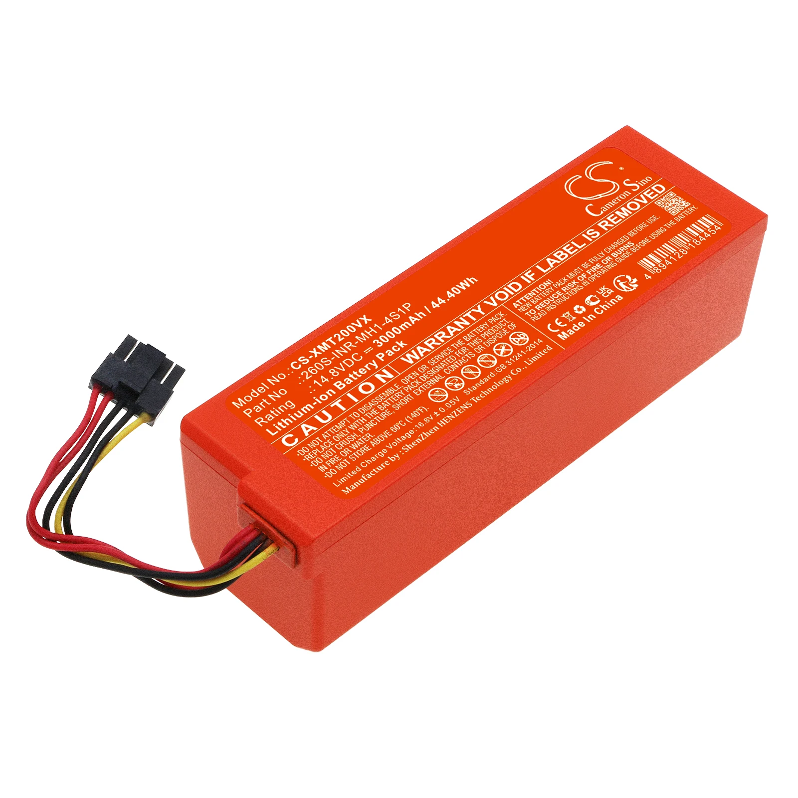 14.8V 3000mAh Battery 260MX2, D099-4S2P for Xiaomi MJST1S, MJST1S 2 Pro, MJSTS, MJSTS1, Mop 2, Mop 2 LDS 2nd, For ZACO M1S
14.8V 3000mAh Battery 260MX2, D099-4S2P for Xiaomi MJST1S, MJST1S 2 Pro, MJSTS, MJSTS1, Mop 2, Mop 2 LDS 2nd, For ZACO M1S