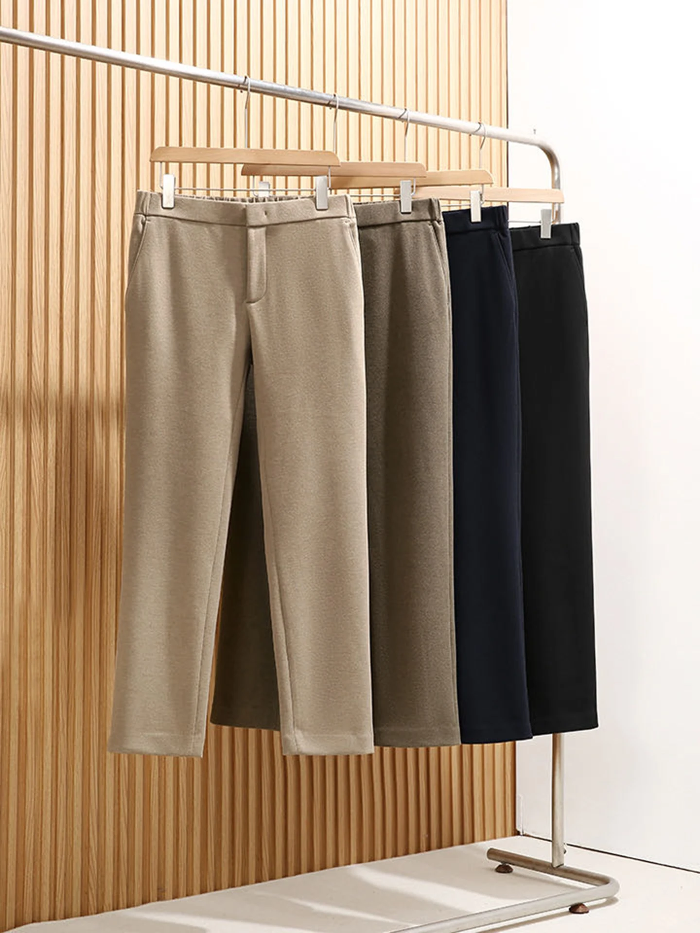 Men's Business Casual Straight Leg Long Pants Autumn Winter Polyester Viscose Acetate Wool Silk Straight Cut Comfortable
Men's Business Casual Straight Leg Long Pants Autumn Winter Polyester Viscose Acetate Wool Silk Straight Cut Comfortable