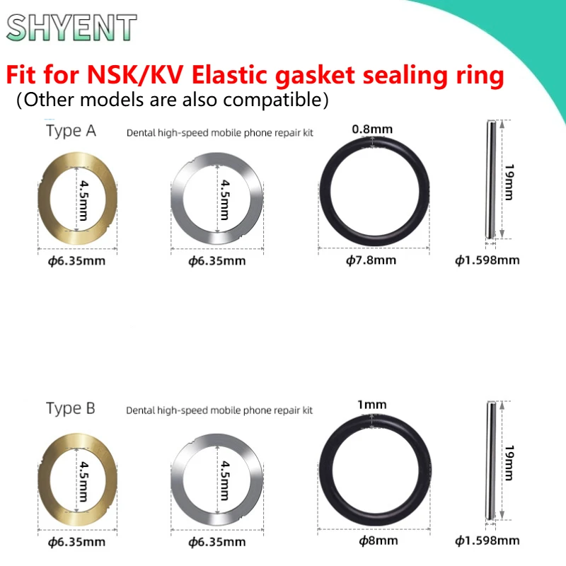 Стоматологическая эластичная прокладка, уплотнительное кольцо, зажимной стержень, плоская прокладка, подходит для высокоскоростной турбины NSK/KV, общие стоматологические аксессуары
Стоматологическая эластичная прокладка, уплотнительное кольцо, зажимной стержень, плоская прокладка, подходит для высокоскоростной турбины NSK/KV, общие стоматологические аксессуары