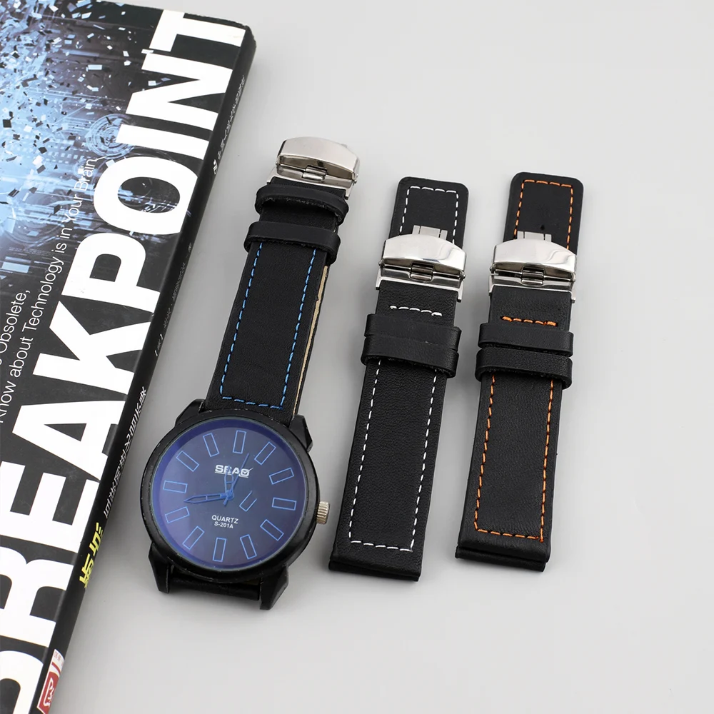 24 мм винтажный черный деловой кожаный ремешок для часов с пряжкой-бабочкой, браслет, ремешок для часов для женщин и мужчин, браслет, аксессуары для часов
24 мм винтажный черный деловой кожаный ремешок для часов с пряжкой-бабочкой, браслет, ремешок для часов для женщин и мужчин, браслет, аксессуары для часов