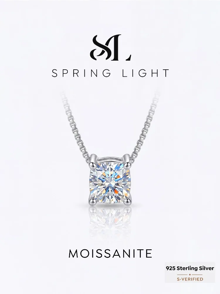 Luxury 1CT Shiny Round Moissanite Diamond Pendant Chain for Women 925 Sterling Silver Necklace Wedding Fine Jewelry
Luxury 1CT Shiny Round Moissanite Diamond Pendant Chain for Women 925 Sterling Silver Necklace Wedding Fine Jewelry