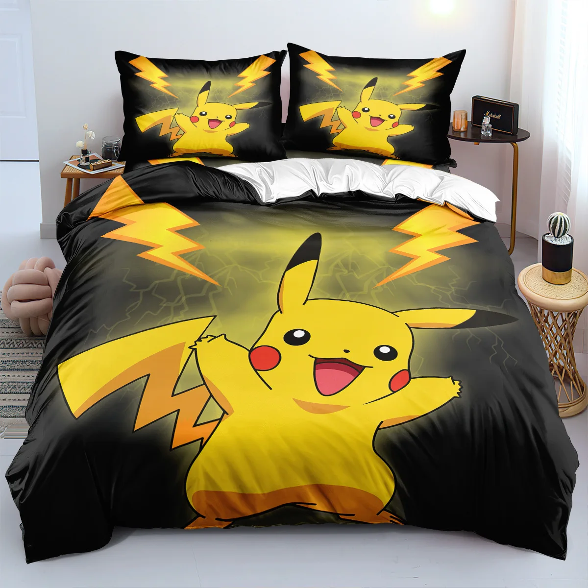 New P-Pokemon Bedding Set Cartoon Anime Pikachu Printed Duvet Cover Comforter Pillowcase Boys Girls Children Adults King Gift
New P-Pokemon Bedding Set Cartoon Anime Pikachu Printed Duvet Cover Comforter Pillowcase Boys Girls Children Adults King Gift