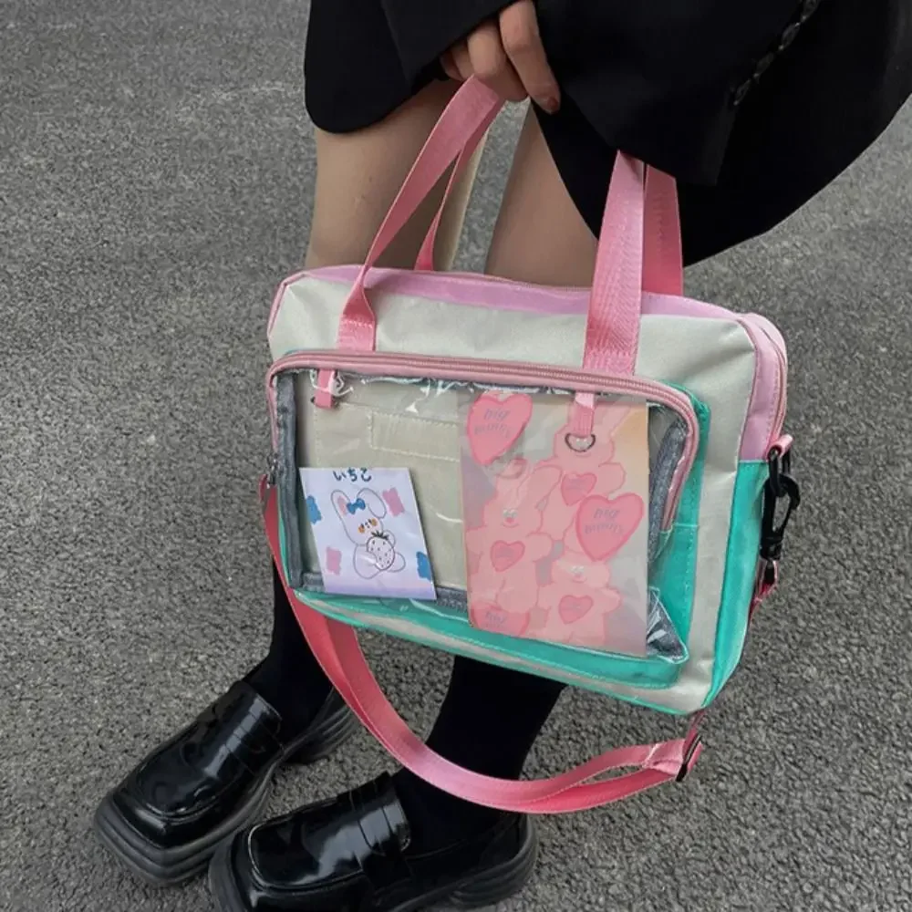 Large Capacity Anime Expo Ita Bag Cross Body Contrast Color Transparent Pocket Itabag Badge Ita Bag Cotton Doll Bag Shoulder Bag
Large Capacity Anime Expo Ita Bag Cross Body Contrast Color Transparent Pocket Itabag Badge Ita Bag Cotton Doll Bag Shoulder Bag