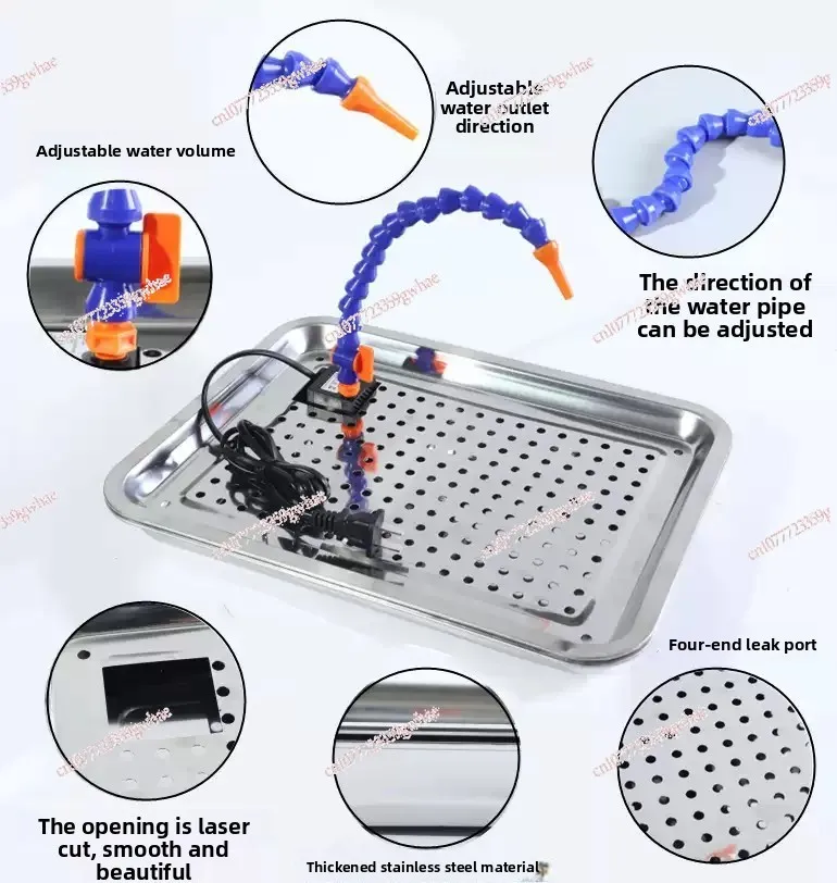 Jade Carving Water Circulation System, Cooling Drip Tray with Pump for Gemstone Polishing Workbench
Jade Carving Water Circulation System, Cooling Drip Tray with Pump for Gemstone Polishing Workbench