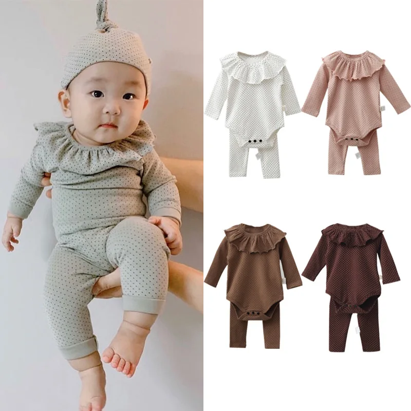 Newborn Baby Crawling Clothes Men and Women Baby Clothes Cotton Polka Dot Long Sleeves and Trousers Infant Split Two-piece Set
Newborn Baby Crawling Clothes Men and Women Baby Clothes Cotton Polka Dot Long Sleeves and Trousers Infant Split Two-piece Set