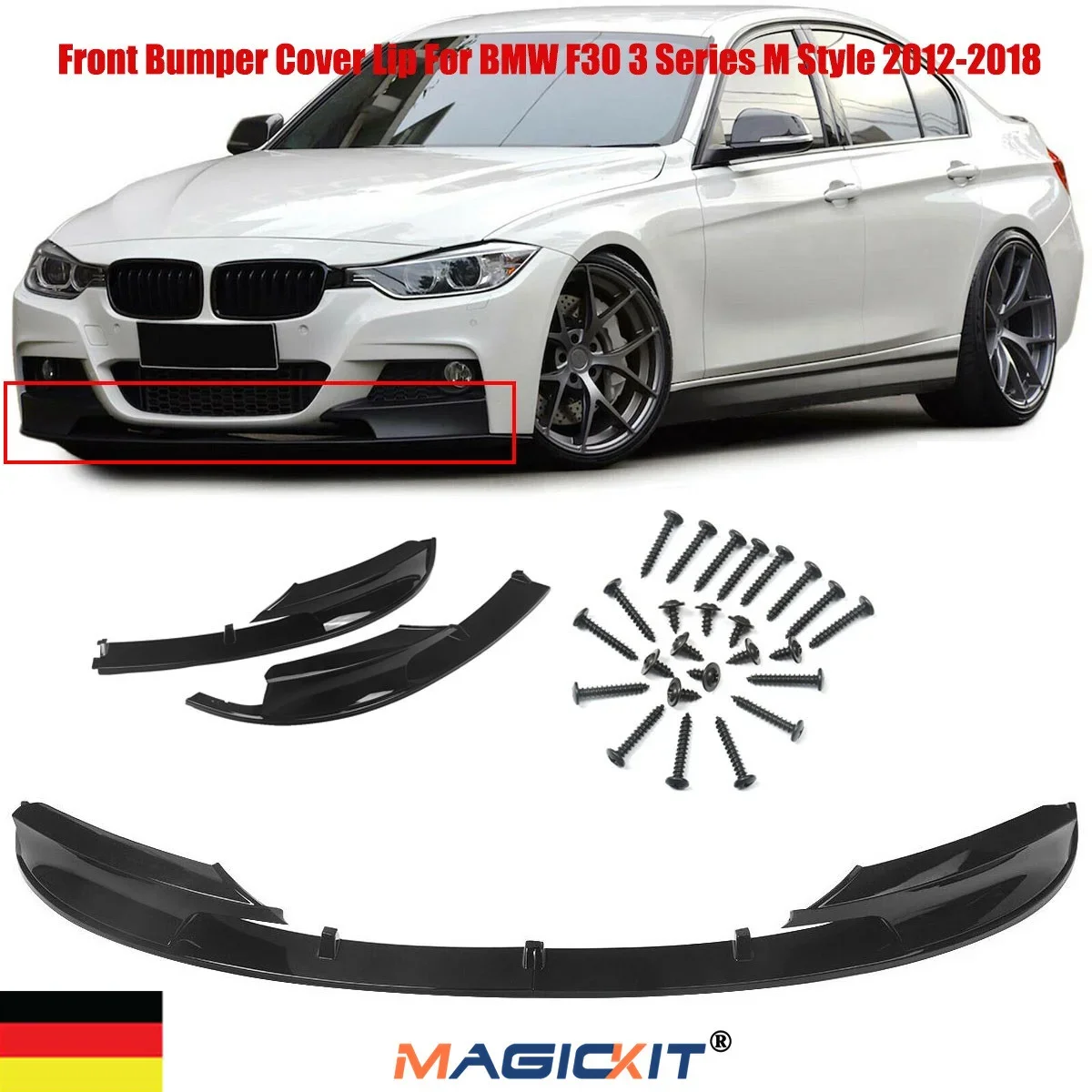 MagicKit для BMW F30 3 серии 12-18 сплиттер передней губы диффузор бампер спойлер M-STYLE
MagicKit для BMW F30 3 серии 12-18 сплиттер передней губы диффузор бампер спойлер M-STYLE