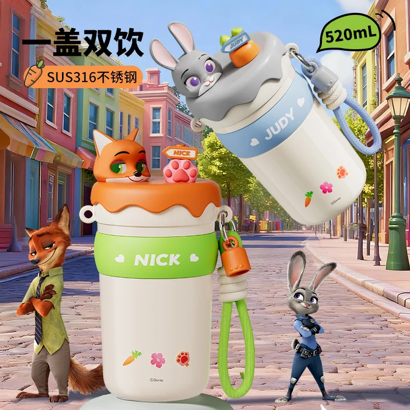 Бутылка для воды Disney Judy Nick из нержавеющей стали 316, 520 мл, двойная, с двумя отсеками, с соломинкой, термос, для студентов, детей, женщин
Бутылка для воды Disney Judy Nick из нержавеющей стали 316, 520 мл, двойная, с двумя отсеками, с соломинкой, термос, для студентов, детей, женщин
