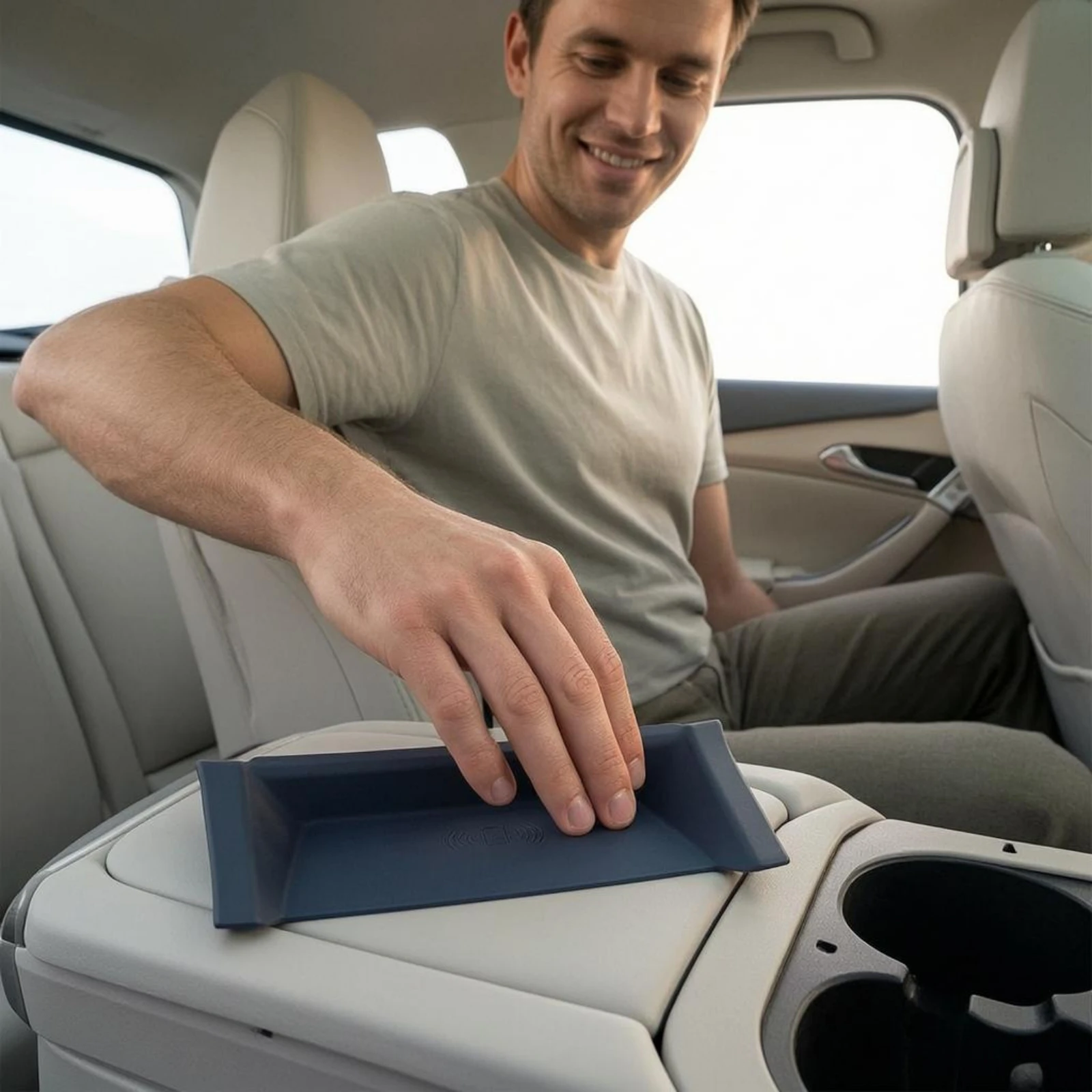 Molded Console Tray Insert Silicone Wireless Charging Mat Vehicle Accessory Anti-Slip
Molded Console Tray Insert Silicone Wireless Charging Mat Vehicle Accessory Anti-Slip