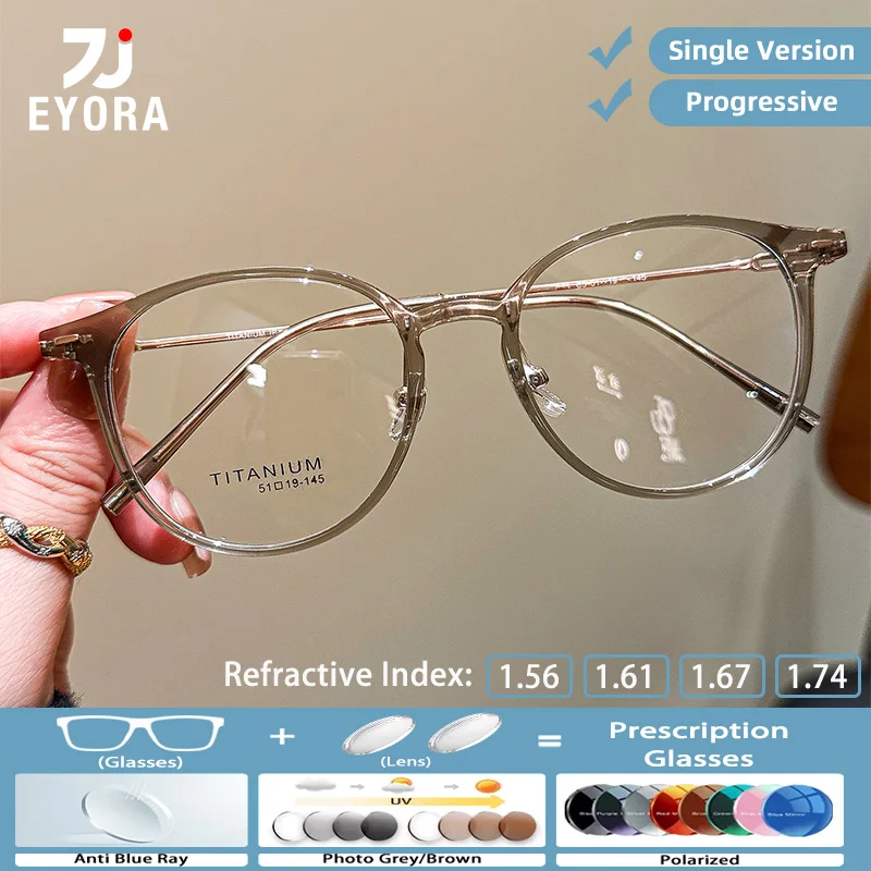 EYORA Skinny Face Lightweight Oval Reading Glasses for Women Myopia and Hyperopia Anti Blue Ray Progressive Photochromic Glasses
EYORA Skinny Face Lightweight Oval Reading Glasses for Women Myopia and Hyperopia Anti Blue Ray Progressive Photochromic Glasses