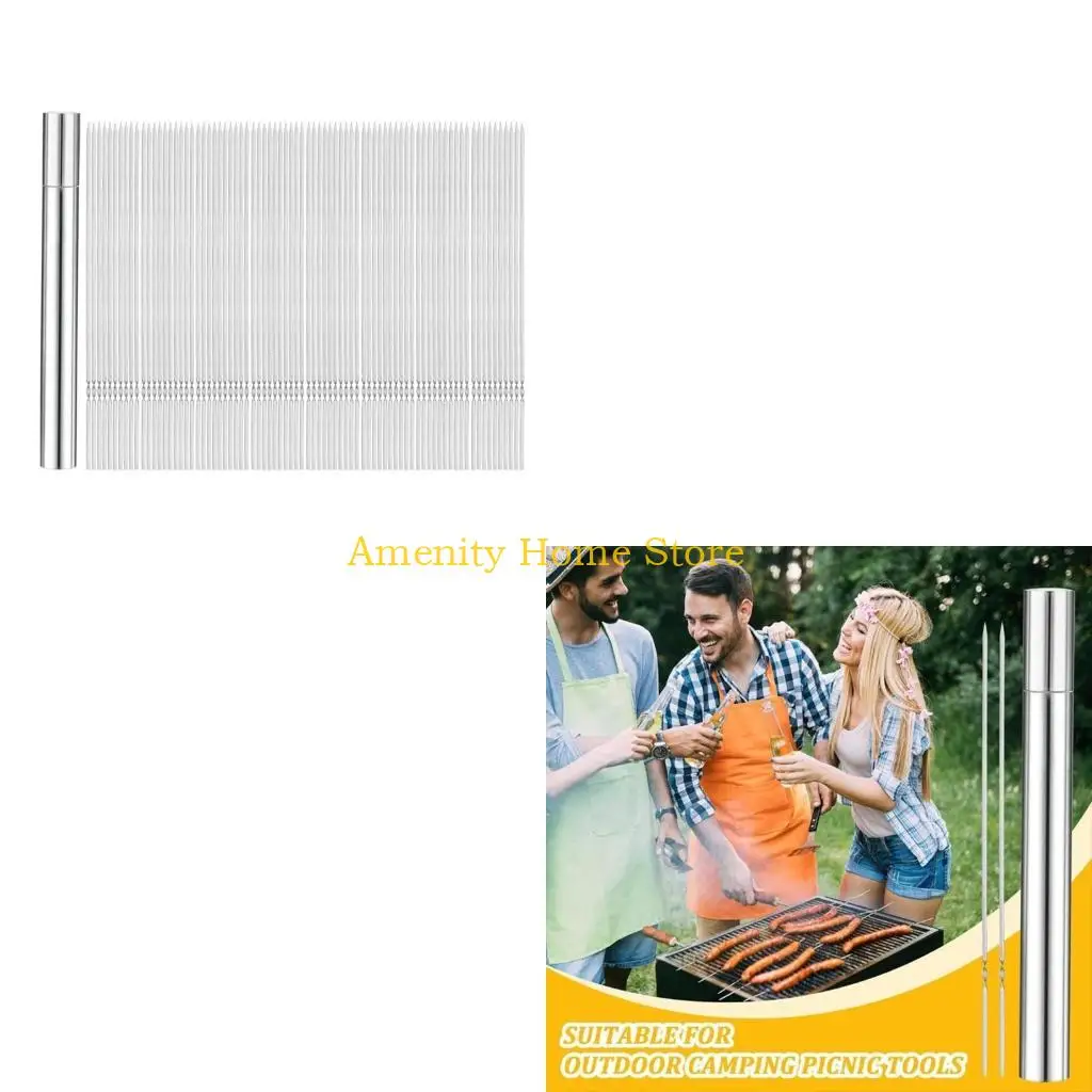 F26C Versatile BBQ Skewers Stainless Steel Skewer Durable BBQ Skewer for Grills
F26C Versatile BBQ Skewers Stainless Steel Skewer Durable BBQ Skewer for Grills