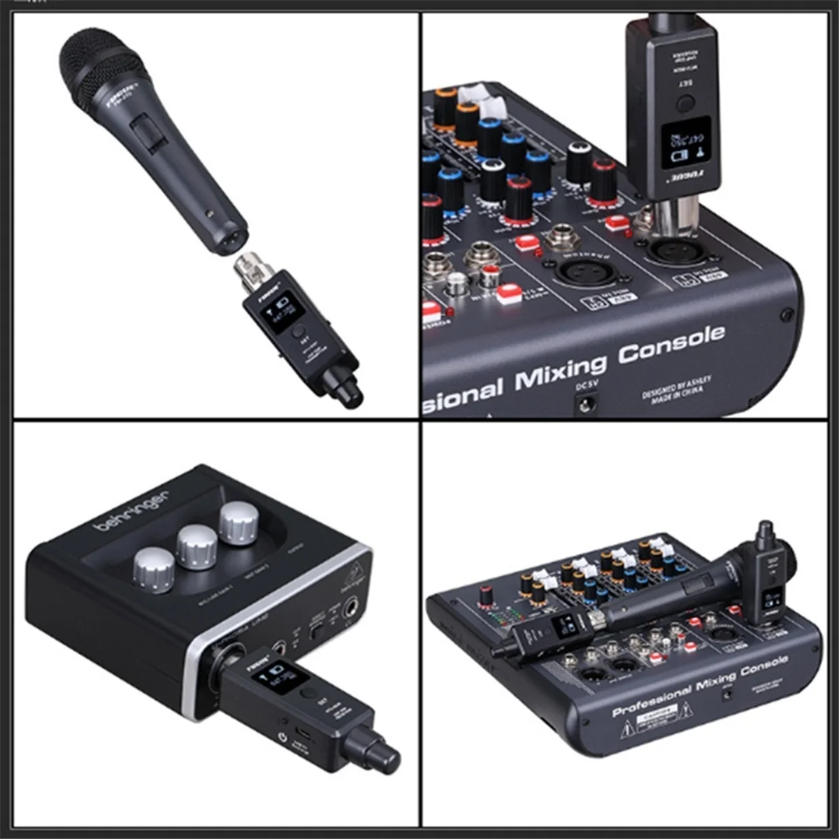 QA88X Microphone Wireless System Micphone Wireless Transmitter UHF Transmitter Receiver Mi Line for Dynamic Condenser
QA88X Microphone Wireless System Micphone Wireless Transmitter UHF Transmitter Receiver Mi Line for Dynamic Condenser