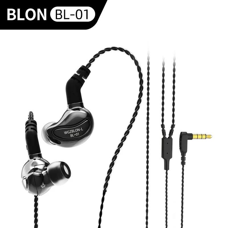 BLON BL-01 BL01 HIFI in-Ear Wired Earphone 10mm Bio-fiber Diaphragm with 3.5MM 4 Core 6N OFC High-quality Cable
BLON BL-01 BL01 HIFI in-Ear Wired Earphone 10mm Bio-fiber Diaphragm with 3.5MM 4 Core 6N OFC High-quality Cable