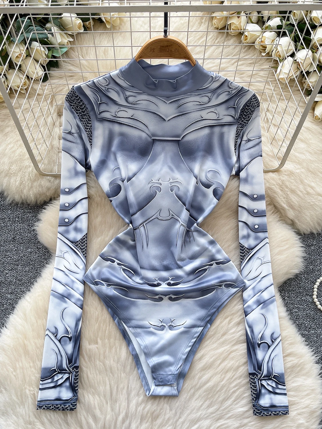 Foamlina American Fashion Personality Printed Long Sleeve Jumpsuit Women's Tight Skinny Shapewear Bottom Bodysuit T-Shirt Top
Foamlina American Fashion Personality Printed Long Sleeve Jumpsuit Women's Tight Skinny Shapewear Bottom Bodysuit T-Shirt Top