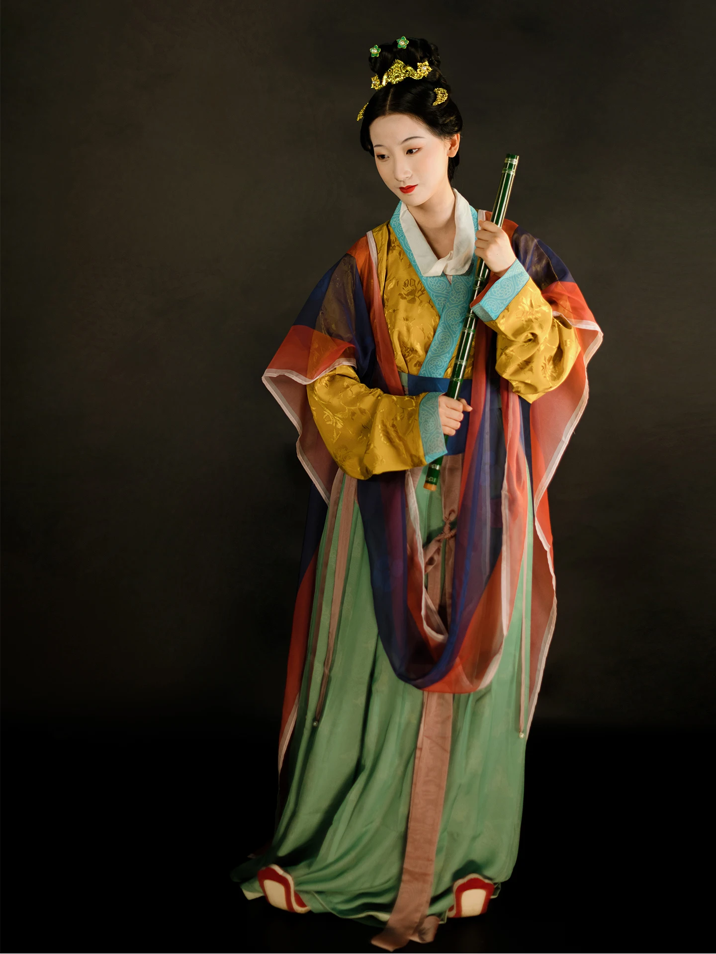 equ Taiyuan Jin Temple Reproduction Song Dynas Women's Hanfu Cheyao Collar Waist-Length Rouqun by HeLu
equ Taiyuan Jin Temple Reproduction Song Dynas Women's Hanfu Cheyao Collar Waist-Length Rouqun by HeLu