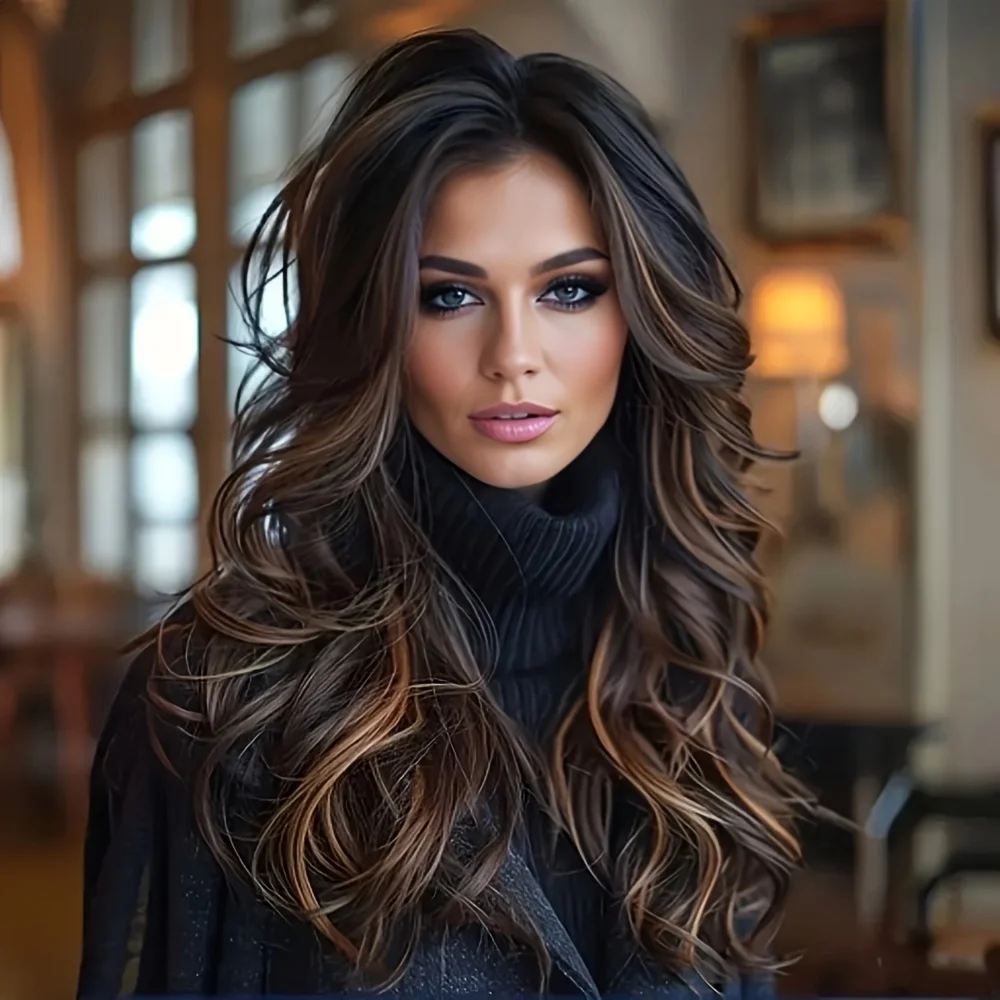 26in Highlight Brown Wave Curly Wigs Heat Resistant Synthetic Hair for Women Natural Look for Cosplay,Daily Use,Halloween Party
26in Highlight Brown Wave Curly Wigs Heat Resistant Synthetic Hair for Women Natural Look for Cosplay,Daily Use,Halloween Party