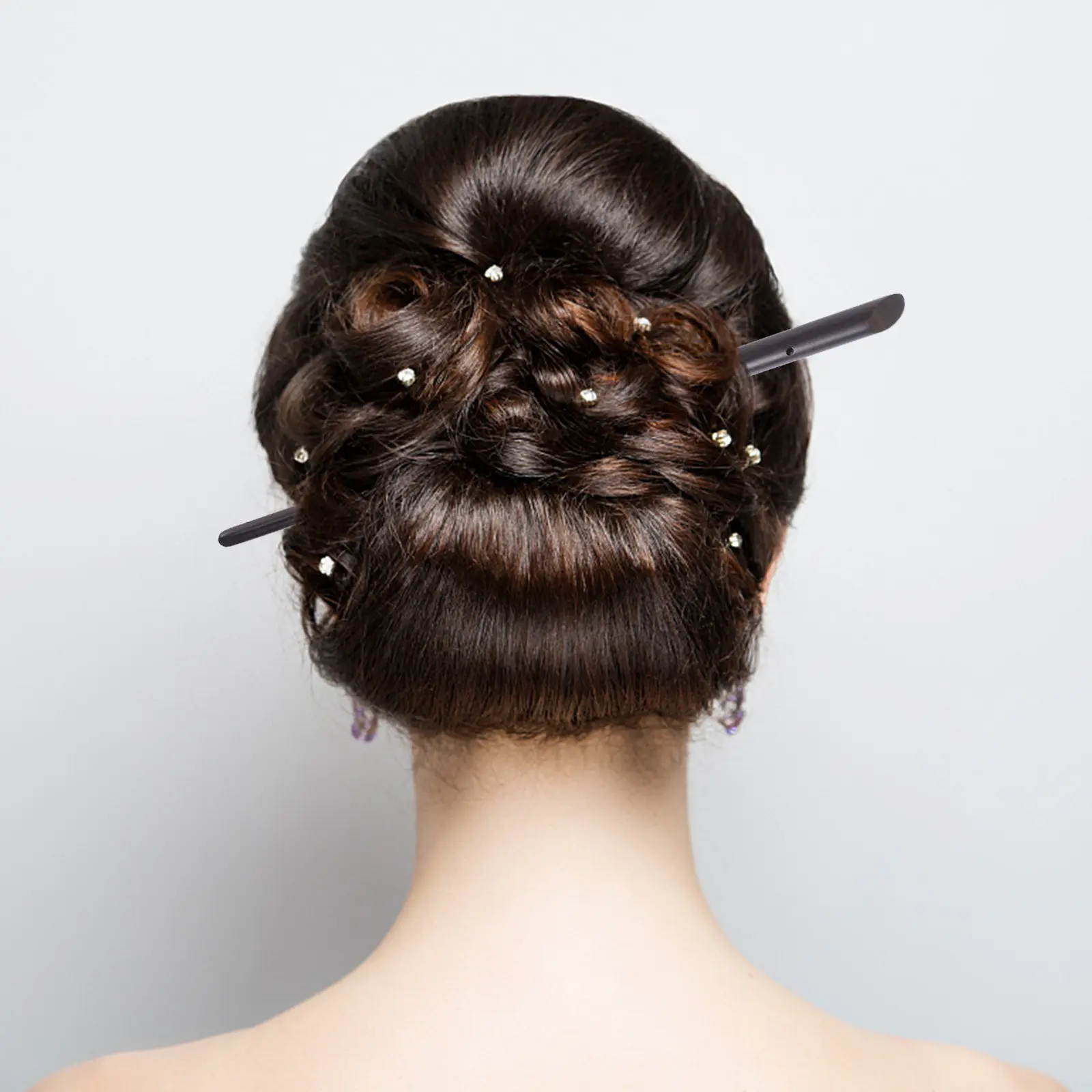 2Pcs Black Ebony Hairpins Ancient Chinese Hair Fork for Bun Styling Lazy Half Ball Head Vintage Oriental Headdress Spring
2Pcs Black Ebony Hairpins Ancient Chinese Hair Fork for Bun Styling Lazy Half Ball Head Vintage Oriental Headdress Spring