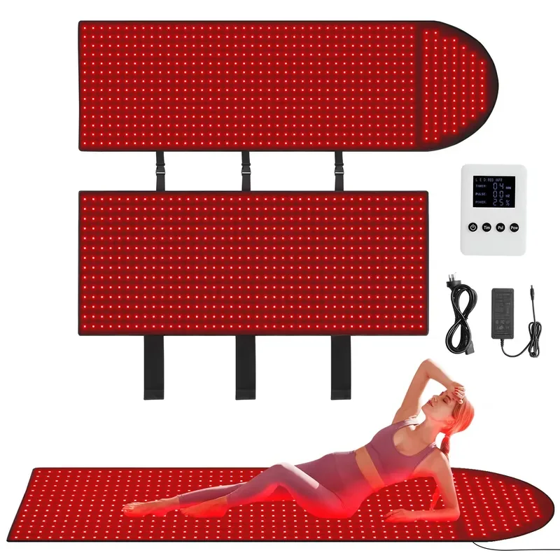 No EMF Customized logo Full Body Light Led Mat Red Led Red Light Therapy Bed Mat Blanket with Wireless Controller
No EMF Customized logo Full Body Light Led Mat Red Led Red Light Therapy Bed Mat Blanket with Wireless Controller