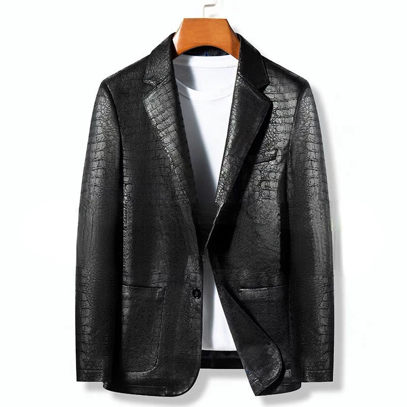2022 New Brand Male Leather Suit Slim Fit Coat Men Fashion Pu Leather Streetwear Casual Blazer Trend Jackets Male Outerwear W108
2022 New Brand Male Leather Suit Slim Fit Coat Men Fashion Pu Leather Streetwear Casual Blazer Trend Jackets Male Outerwear W108