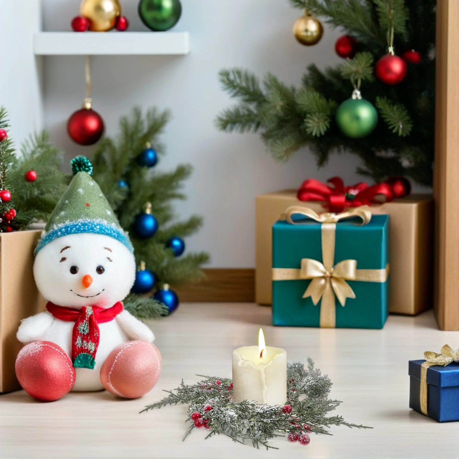 3Pcs Christmas Ring Wreath Artificial Berry Tabletop Centerpiece Holder Reusable Holiday Decor
3Pcs Christmas Ring Wreath Artificial Berry Tabletop Centerpiece Holder Reusable Holiday Decor