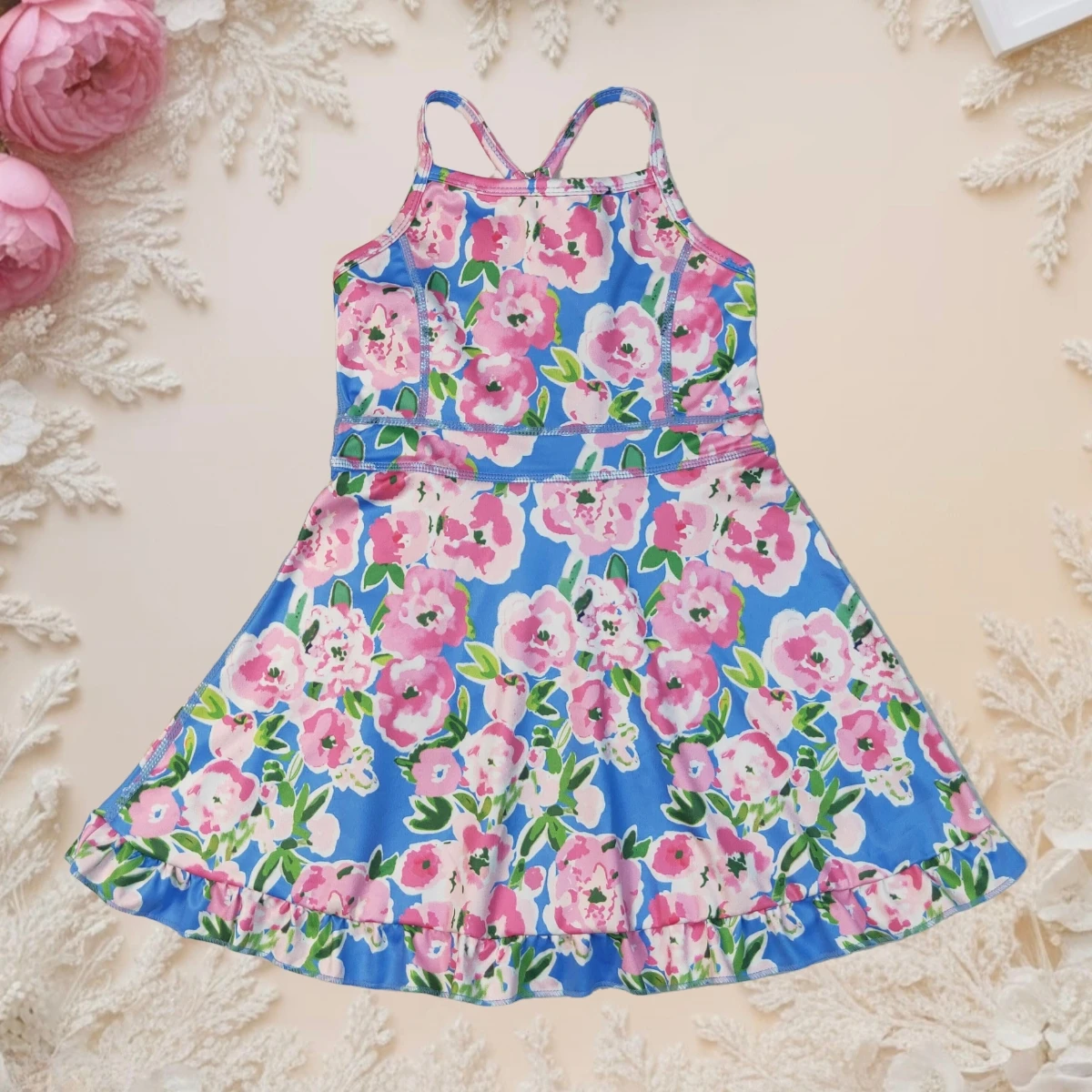 Toddler Summer Baby Girls Strap Colorful Floral Ruffle Skorts Athletic Yoga Active Wear Knee Length Dress Children Kids Clothes
Toddler Summer Baby Girls Strap Colorful Floral Ruffle Skorts Athletic Yoga Active Wear Knee Length Dress Children Kids Clothes