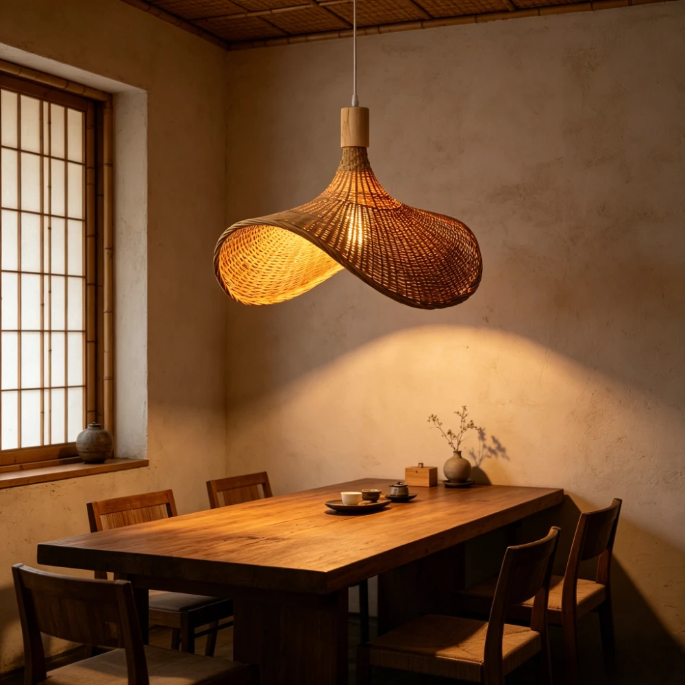 JOYINLED Japanese Style Bamboo Art Pendant Lamp 40/60CM Bamboo Chandelier Rattan Ceiling Hanging Lamp Home Decor Lamp Shade
JOYINLED Japanese Style Bamboo Art Pendant Lamp 40/60CM Bamboo Chandelier Rattan Ceiling Hanging Lamp Home Decor Lamp Shade