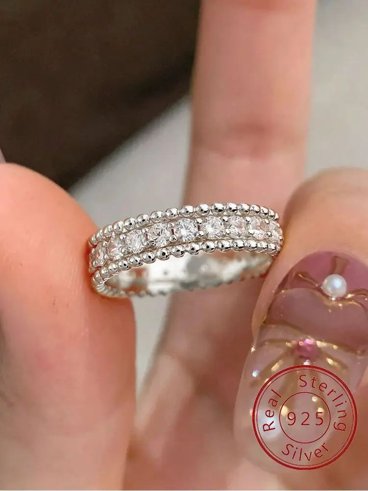 925 Sterling Silver Simple Classic Gorgeous Round Zircon Ring For Women Engagement Wedding Luxury High Quality Fine Jewelry
925 Sterling Silver Simple Classic Gorgeous Round Zircon Ring For Women Engagement Wedding Luxury High Quality Fine Jewelry