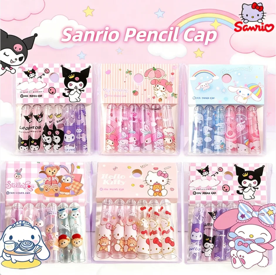 6 шт./компл., канцелярские принадлежности с героями мультфильмов «Hello Kitty Cinnamoroll Kuromi Melody», канцелярские принадлежности «Снова в школу», колпачок для письма, подарок
6 шт./компл., канцелярские принадлежности с героями мультфильмов «Hello Kitty Cinnamoroll Kuromi Melody», канцелярские принадлежности «Снова в школу», колпачок для письма, подарок