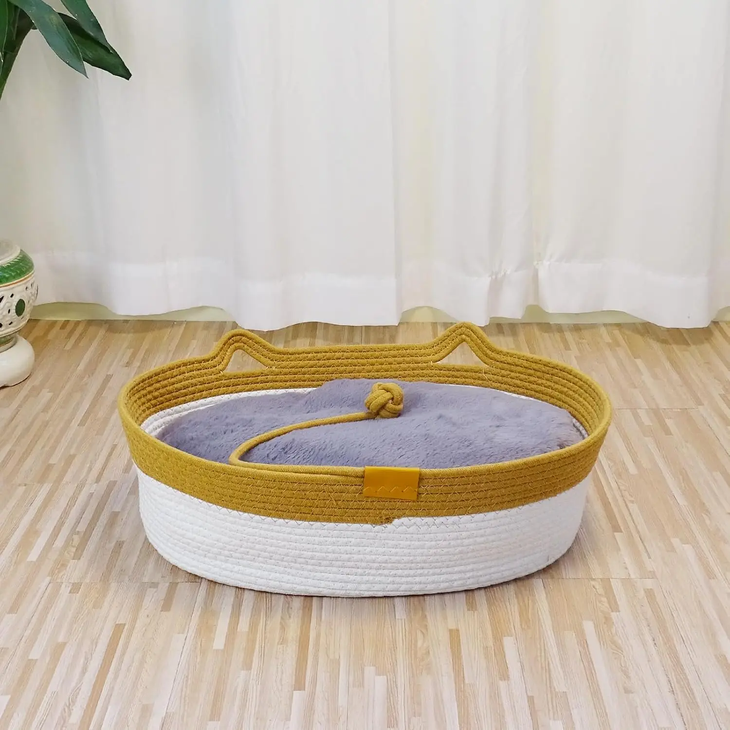 Лежанки для кошек, лежанки для домашних кошек 19.69"×13.78"×6.30", овальная лежанка для кошек из хлопкового каната для всех сезонов (с охлаждающим соломенным ковриком)
Лежанки для кошек, лежанки для домашних кошек 19.69"×13.78"×6.30", овальная лежанка для кошек из хлопкового каната для всех сезонов (с охлаждающим соломенным ковриком)