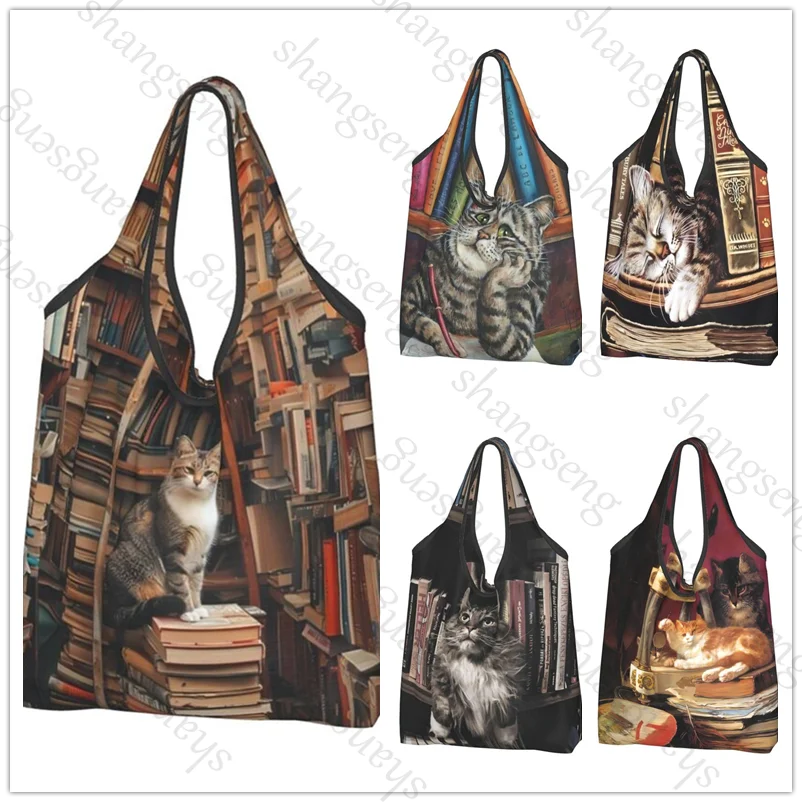 Картина маслом Кот Модная сумка для покупок через плечо Складная экологически чистая сумка для покупок Портативная сумка большой вместимости
Картина маслом Кот Модная сумка для покупок через плечо Складная экологически чистая сумка для покупок Портативная сумка большой вместимости