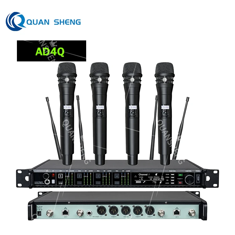 AD4Q Professional Digital Wireless Microphone AXINT 4-Channel Receiver KSM9 Handheld for Stage Sing Recording Speech
AD4Q Professional Digital Wireless Microphone AXINT 4-Channel Receiver KSM9 Handheld for Stage Sing Recording Speech