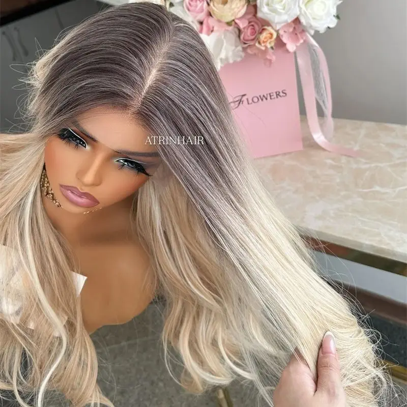 Синтетический парик с кружевной передней частью 13x4 без клея, с эффектом омбре, пепельно-русый с мелированием, с пепельными корнями, имитирующий натуральные волосы, мягкий, длинный, волнистый
Синтетический парик с кружевной передней частью 13x4 без клея, с эффектом омбре, пепельно-русый с мелированием, с пепельными корнями, имитирующий натуральные волосы, мягкий, длинный, волнистый