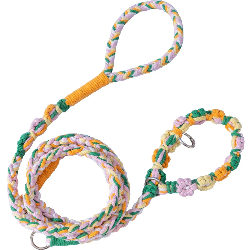 Colorful Flower Pet Leash Collar Set Adjustable Thickened cotton Traction Rope for Cats Small Dogs leashes All Season Use
Colorful Flower Pet Leash Collar Set Adjustable Thickened cotton Traction Rope for Cats Small Dogs leashes All Season Use